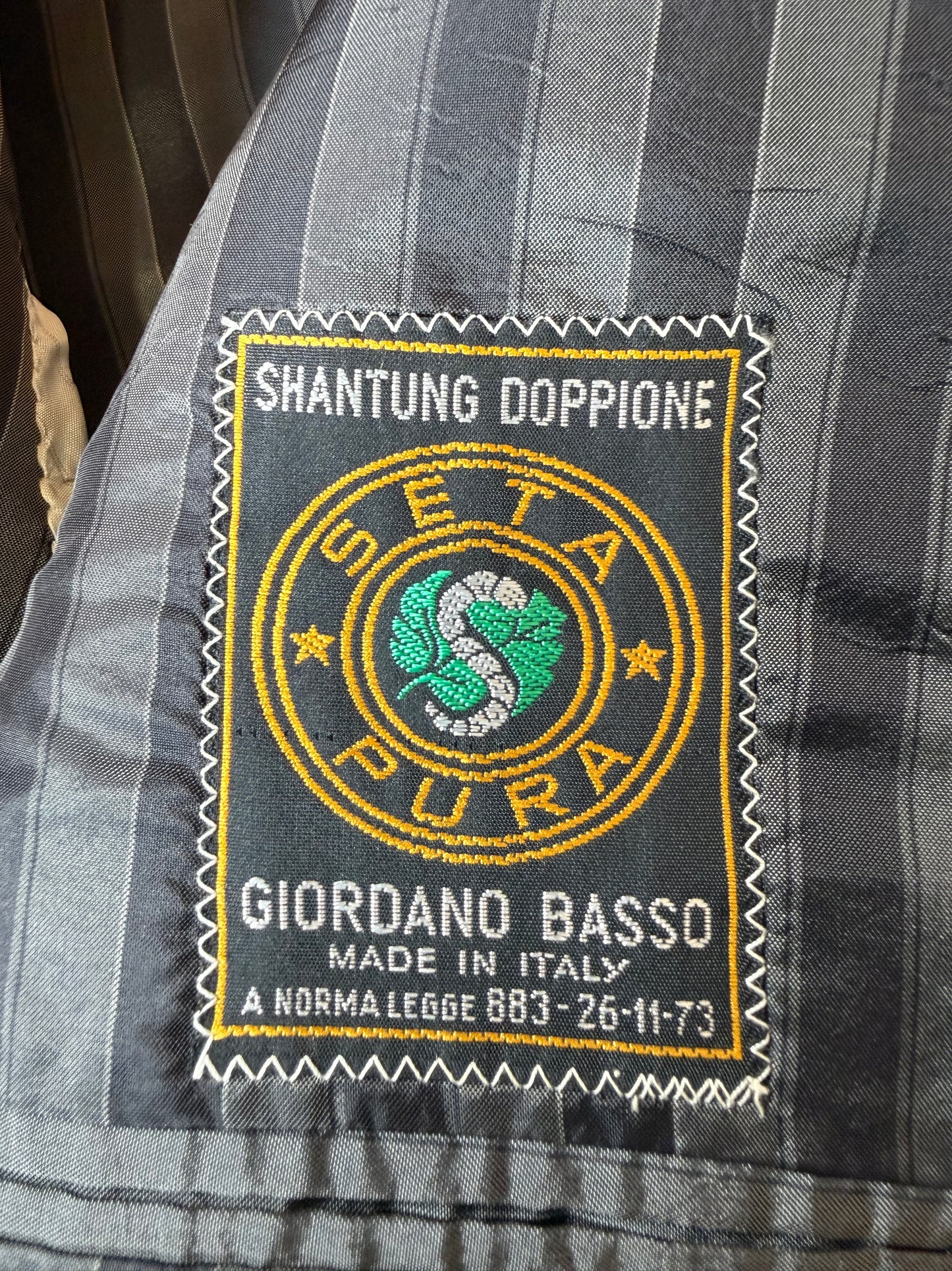 Giacca da smoking Pal Zileri anni '80 in seta shantung damascata - tg. 52