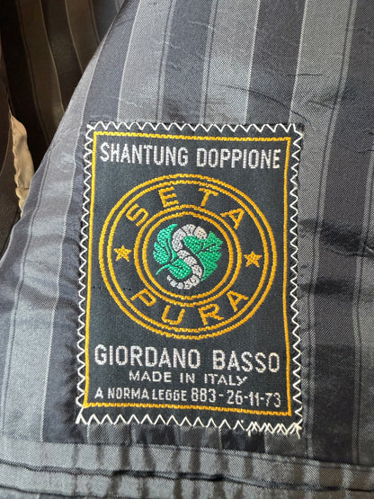 Giacca da smoking Pal Zileri anni '80 in seta shantung damascata - tg. 52