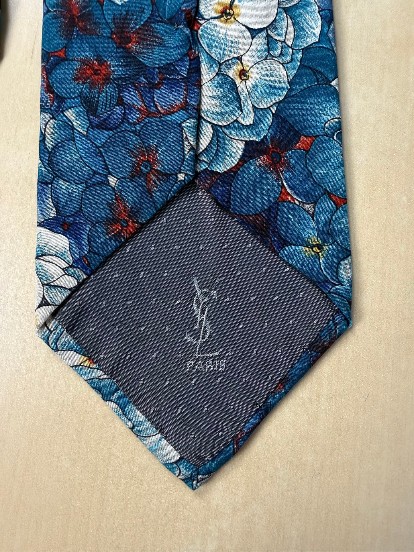 Cravatta Yves Saint Laurent vintage floreale