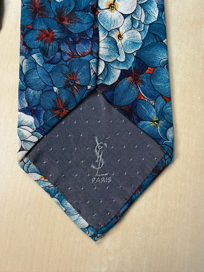 Cravatta Yves Saint Laurent vintage floreale