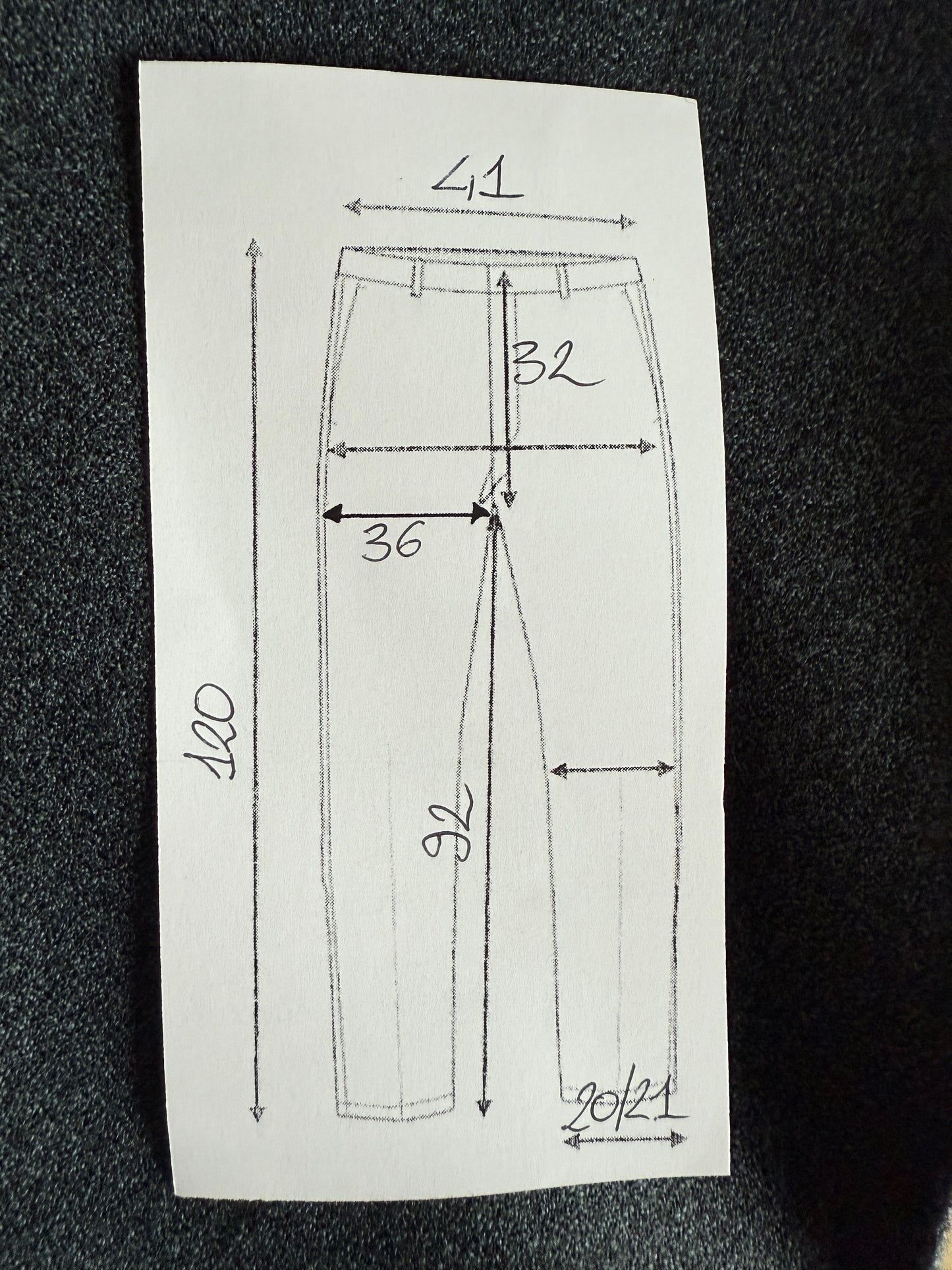 Pantaloni anni ‘80 crepella di lana verde scuro (NOS) - tg. 46
