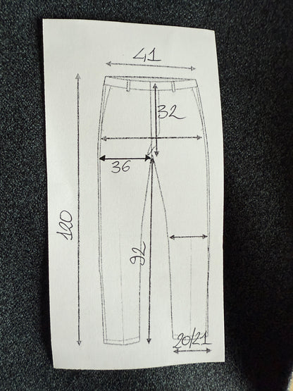 Pantaloni anni ‘80 crepella di lana verde scuro (NOS) - tg. 46