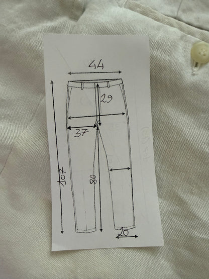 Pantaloni Incotex bianchi 100% lino - tg. 50