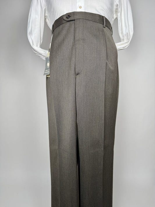 Pantaloni anni ‘90 lana pettinata cachi (NOS) - tg. 60/62