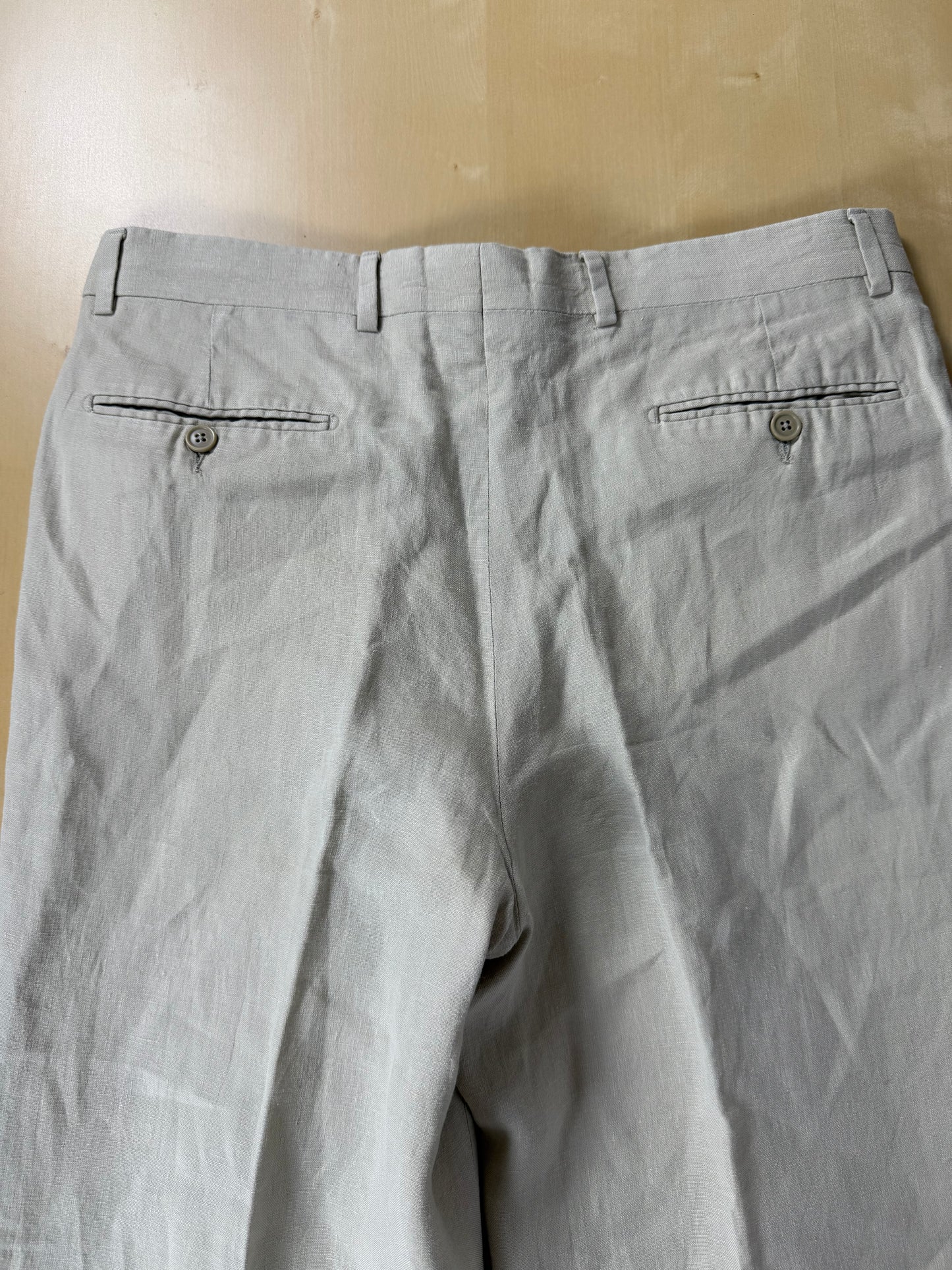 Pantaloni in lino beige sabbia - tg. 50