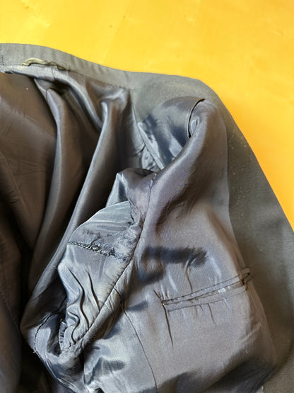 Giacca blu anni ‘70 in pura seta - tg. 46/48