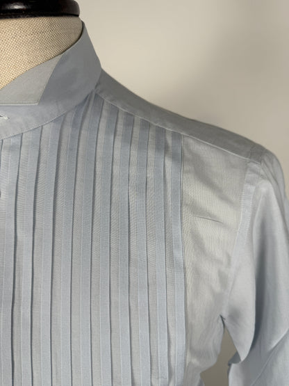 Camicia da smoking Dior Monsieur vintage azzurra - tg. S collo 40