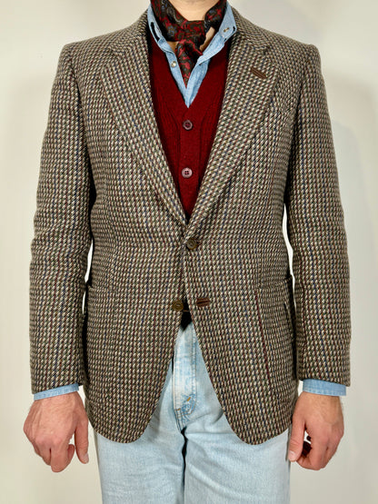 Giacca anni ‘70 in tweed multicolore - tg. 48/50