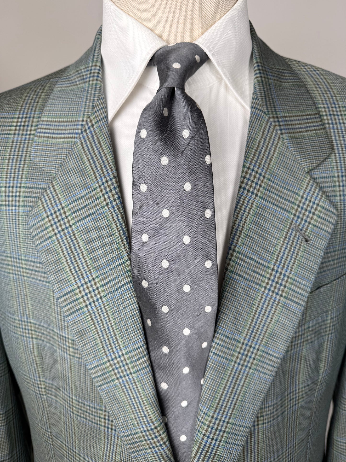 Cravatta Yves Saint Laurent seta shantung a pois