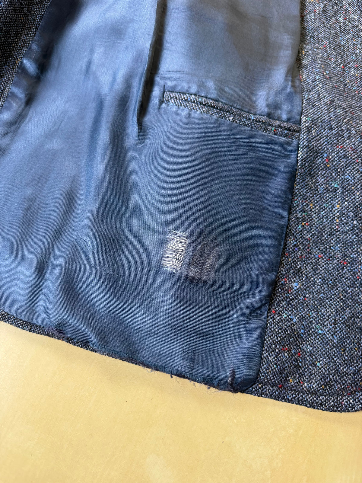Giacca De Paz donegal tweed blu - tg. 56
