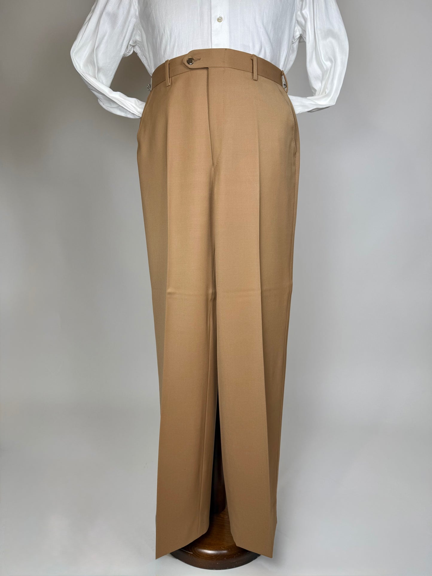 Completo 3 pezzi anni ‘70 twill pettinato beige - tg. 44