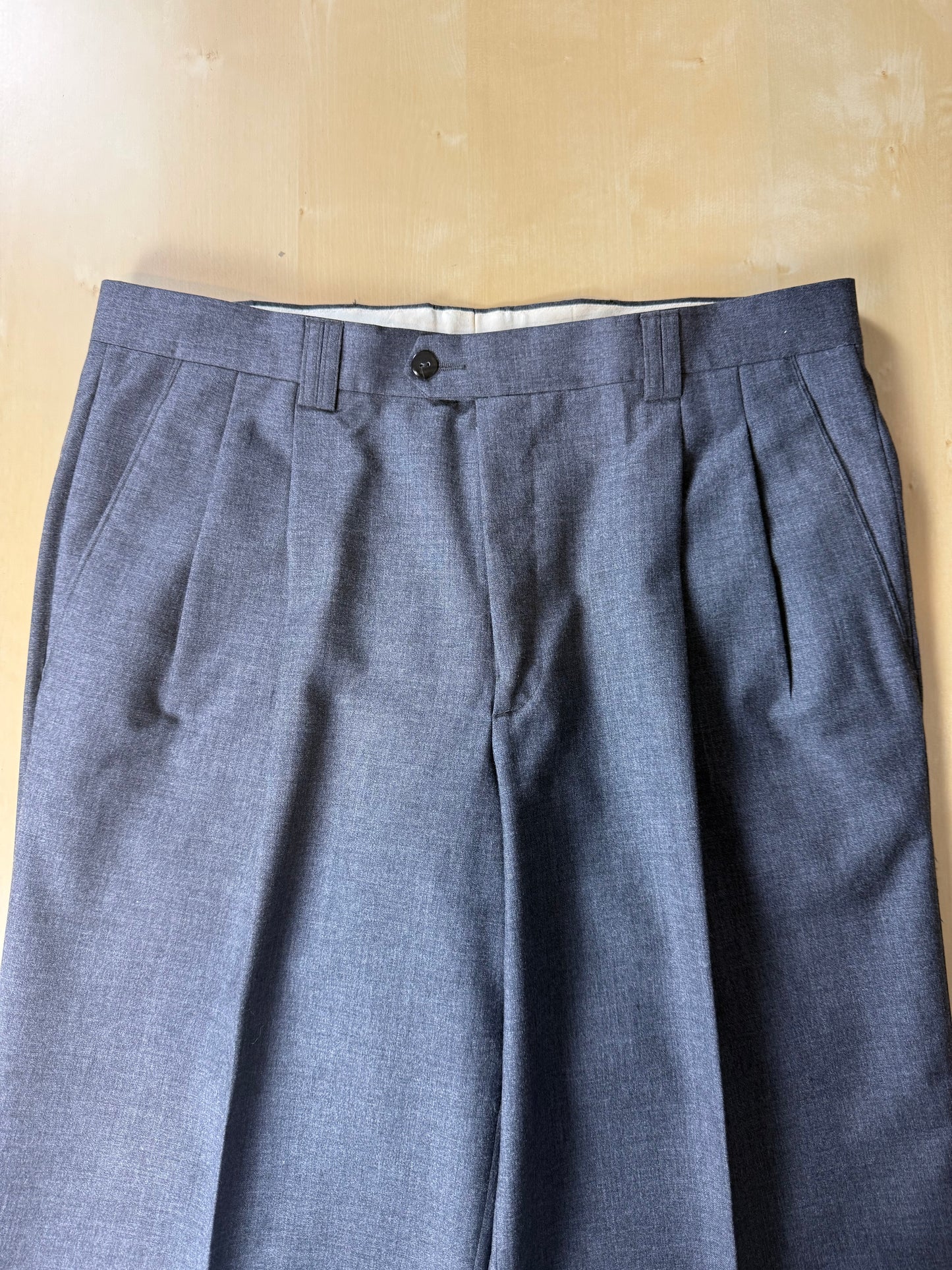 Pantaloni fresco lana grigio antracite anni '80 - tg. 52