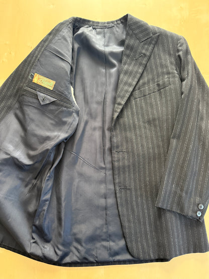 Giacca anni ‘50 sartoriale nero gessato - tg. 44