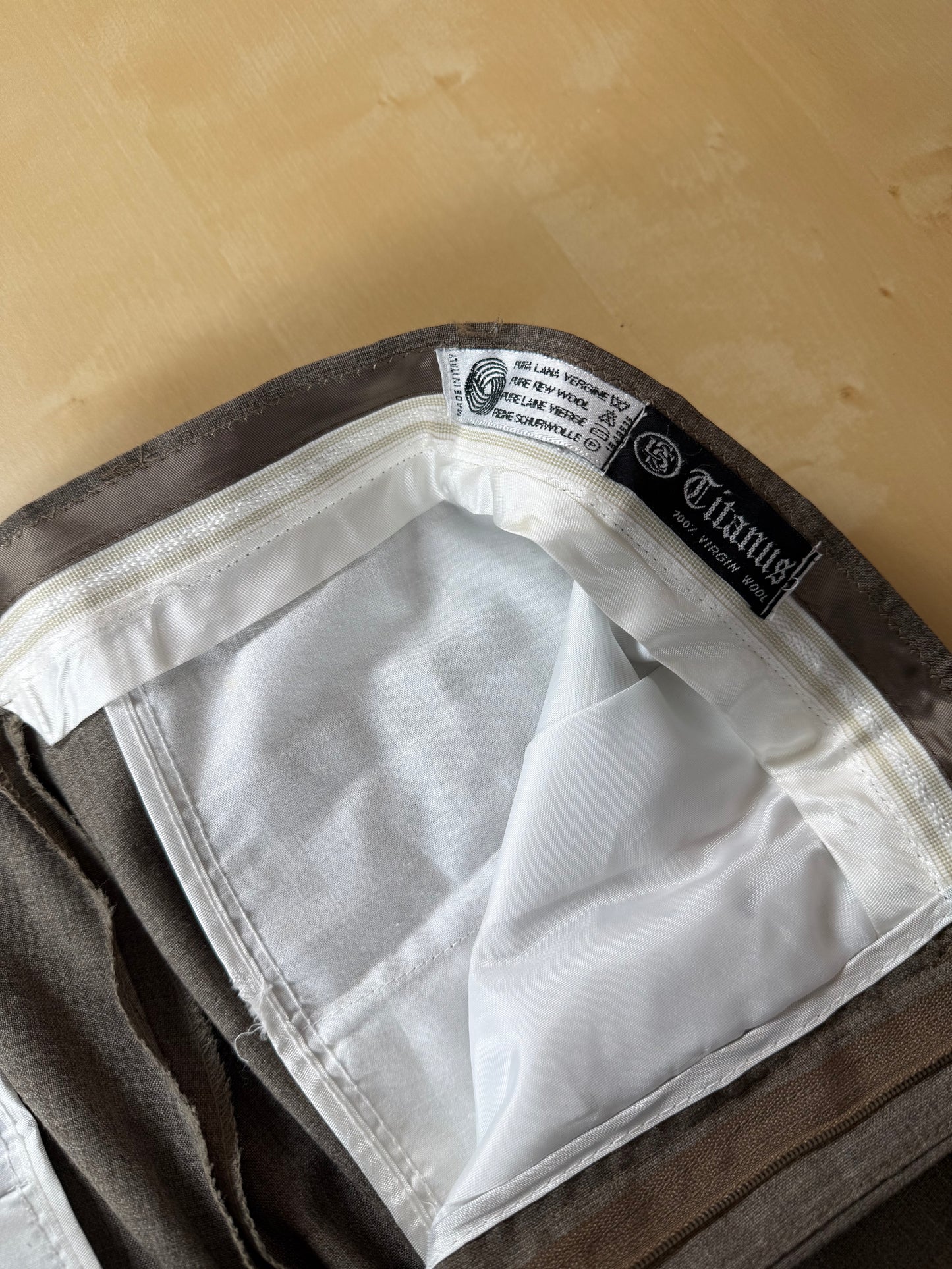 Pantaloni fresco lana marrone tabacco (NOS) - tg. 46
