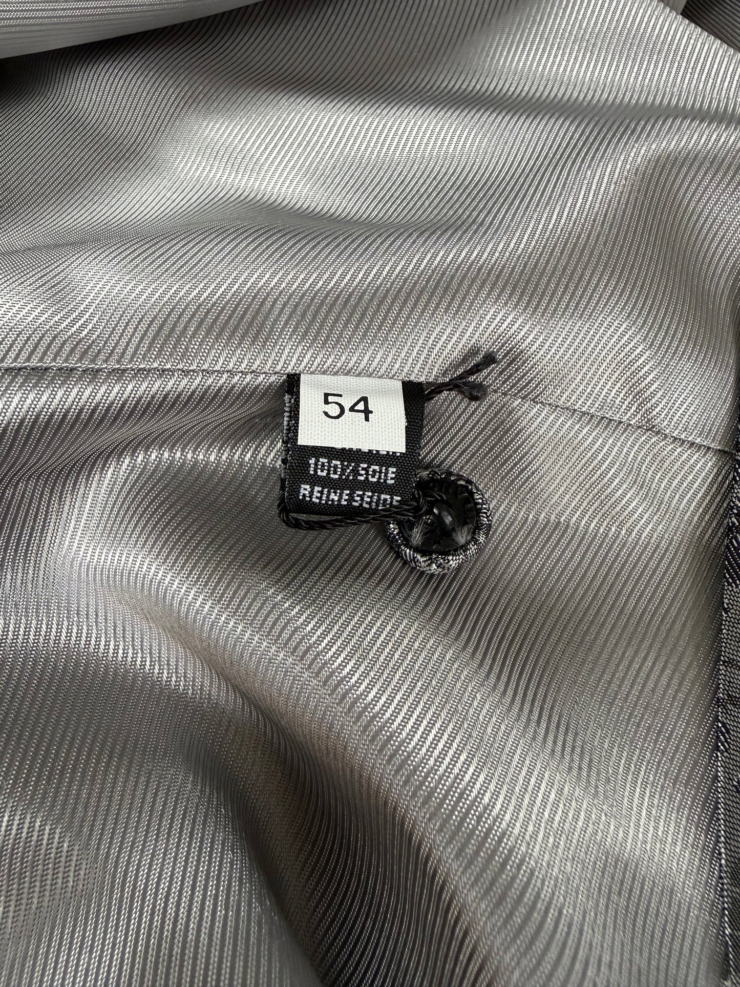 Panciotto in seta jacquard argento - tg. 54