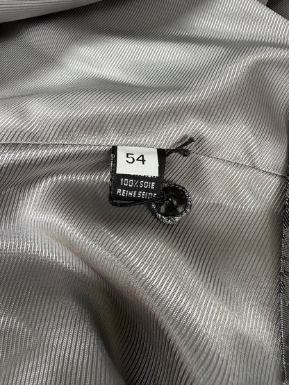Panciotto in seta jacquard argento - tg. 54