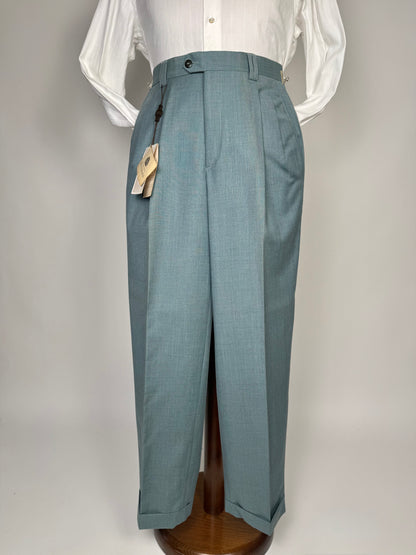 Pantaloni fresco lana carta da zucchero anni '80 (NOS) - tg. 46