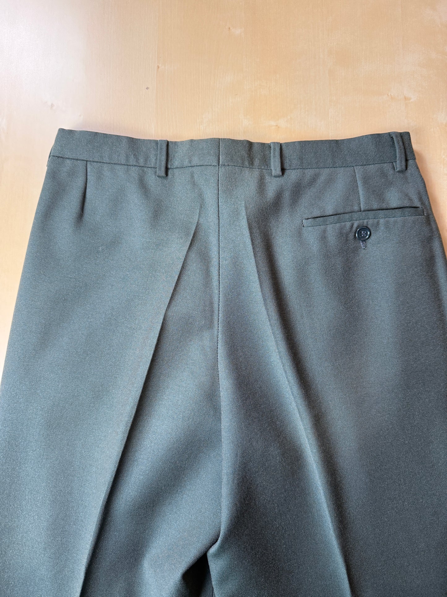 Pantaloni anni ‘80 in flanella verde - tg. 46/48