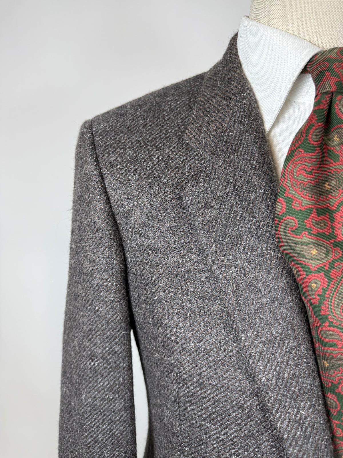 Giacca Corneliani anni '70/'80 tweed marrone tabacco - tg. 46/48