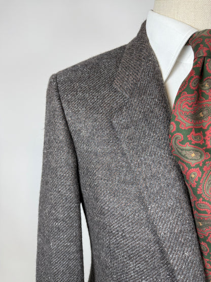 Giacca Corneliani anni '70/'80 tweed marrone tabacco - tg. 46/48
