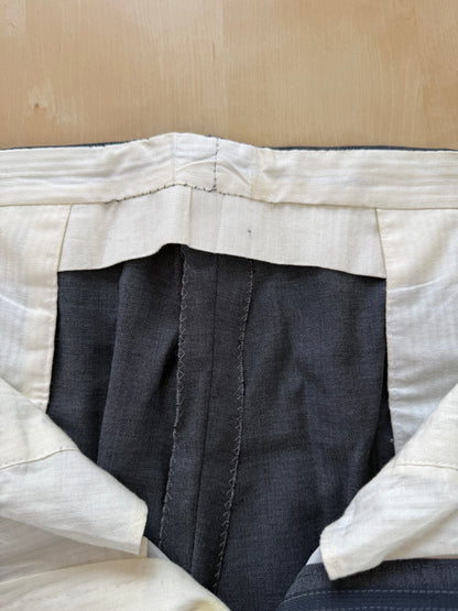 Pantaloni sartoriali fresco lana trama herringbone - tg. 52