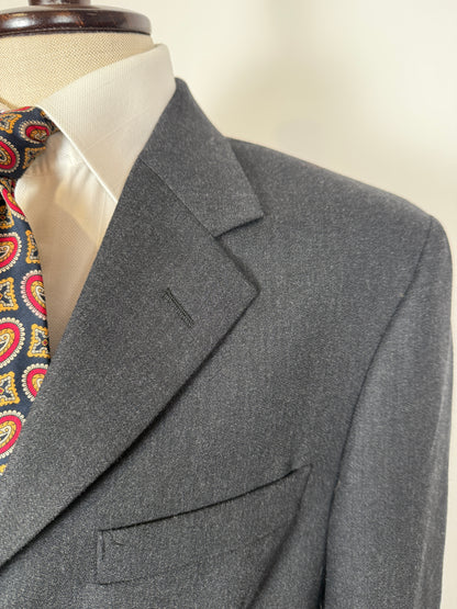 Completo Missoni anni ‘90 in flanella grigio antracite - tg. 48/50