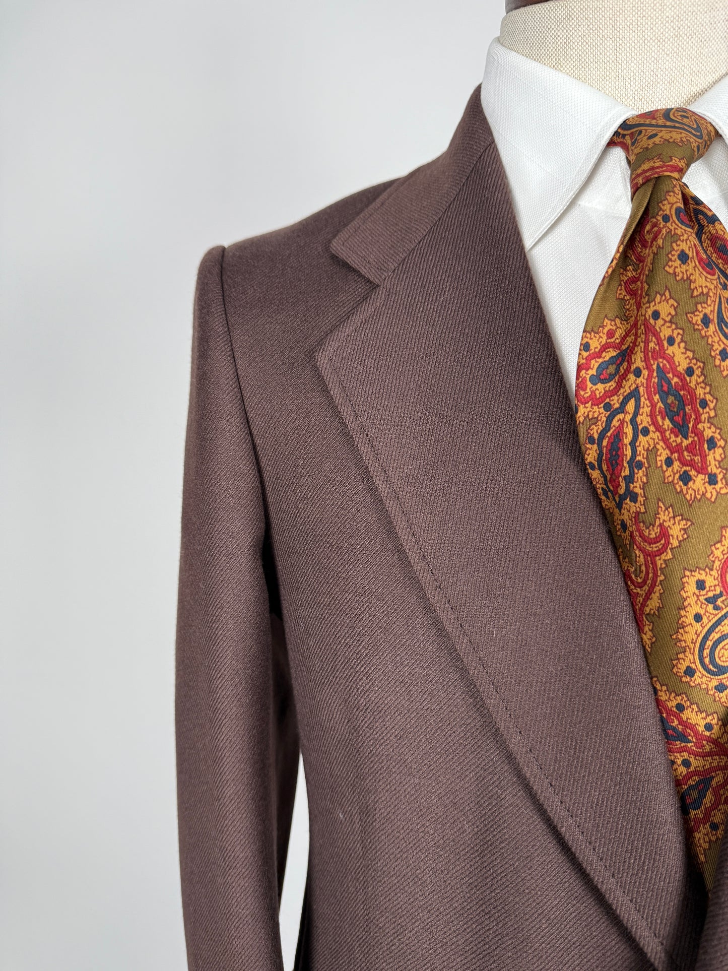 Completo anni ‘70 cavalry twill marrone - tg. 44/46