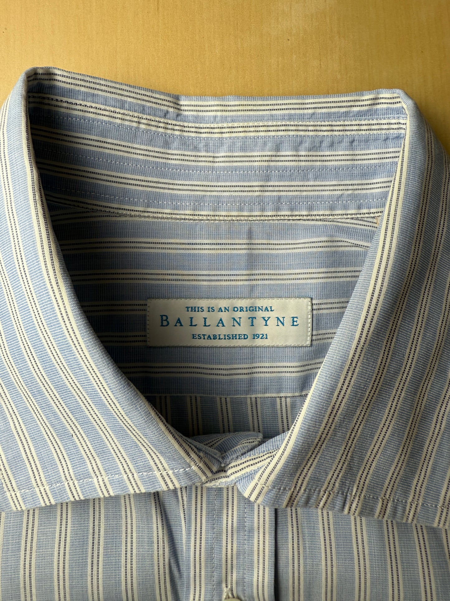 Camicia Ballantyne azzurra a righe - tg. L collo 42