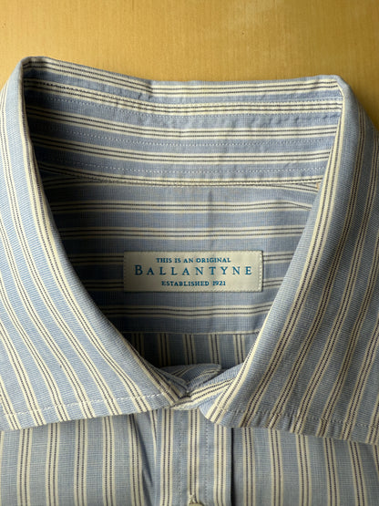Camicia Ballantyne azzurra a righe - tg. L collo 42