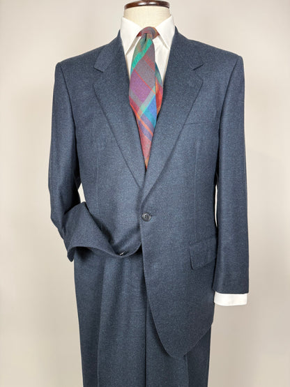 Completo anni ‘80 tessuto Loro Piana flanella lana e cashmere - tg. 50