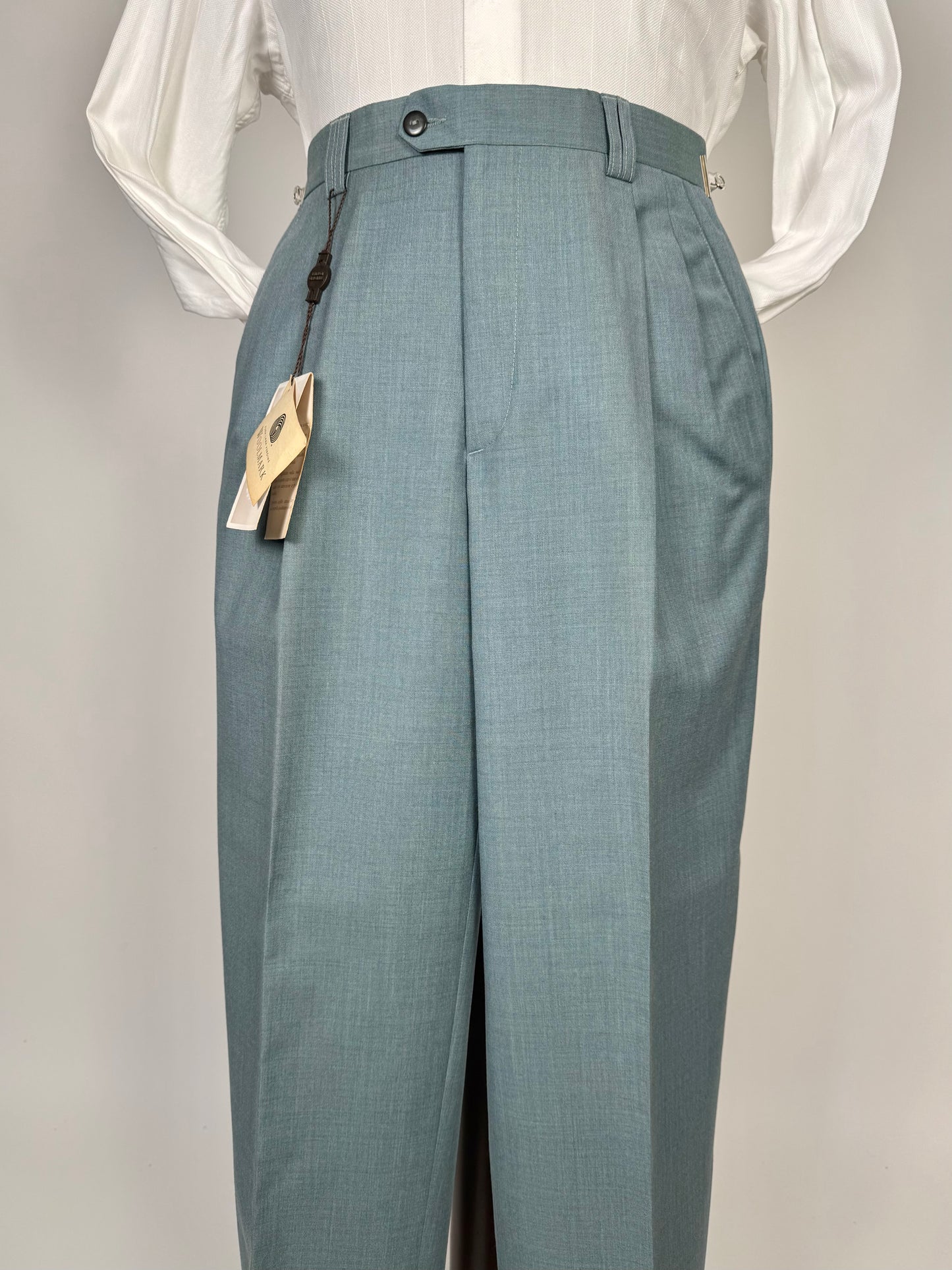 Pantaloni fresco lana carta da zucchero anni '80 (NOS) - tg. 46