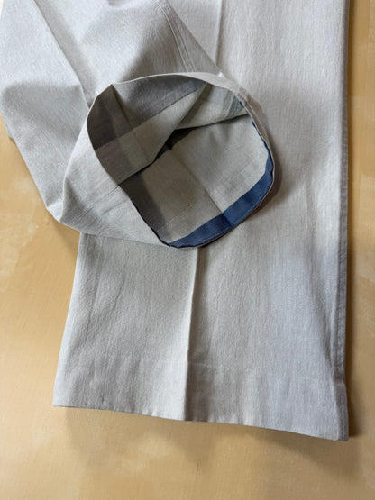 Pantaloni in misto lino anni ‘80 color avorio - tg. 50