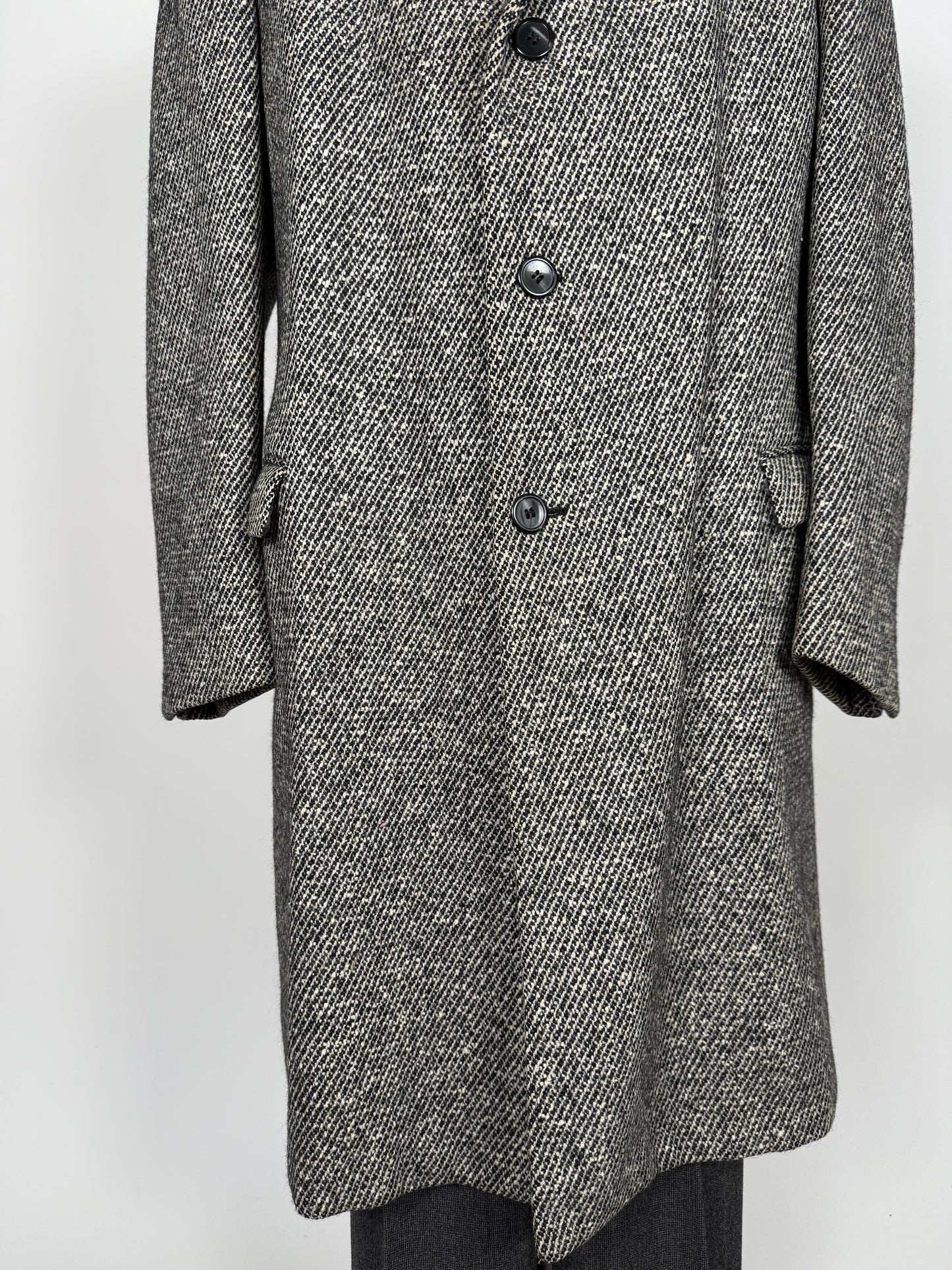 Cappotto anni ‘70 in tweed sale e pepe - tg. 56-60