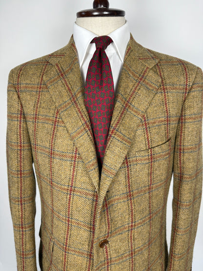 Giacca De Paz in tweed cachi finestrato - tg. 54
