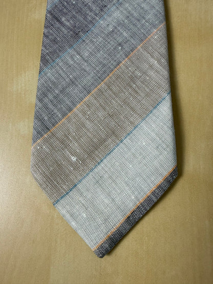 Cravatta vintage in lino grigio chiaro