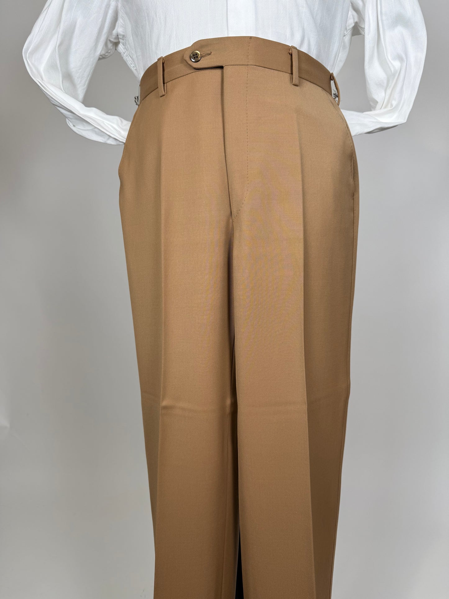 Completo 3 pezzi anni ‘70 twill pettinato beige - tg. 44