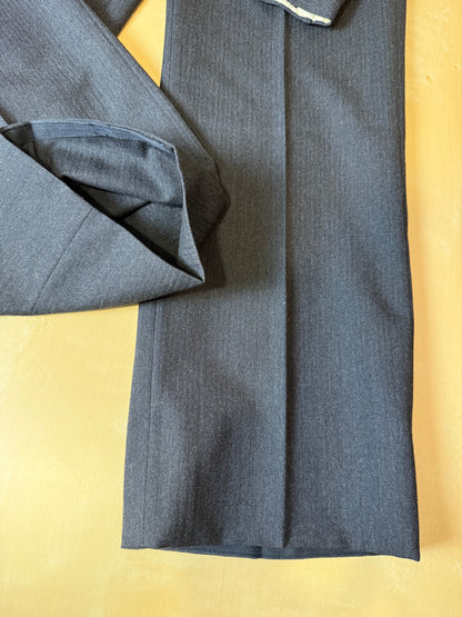 Completo su misura De Paz anni ‘70/‘80 antracite spigato - tg. 46/48