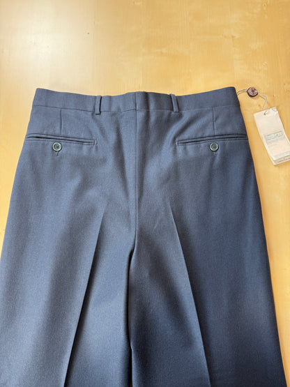 Pantaloni anni ‘80 flanella blu petrolio (NOS) - tg. 46/48