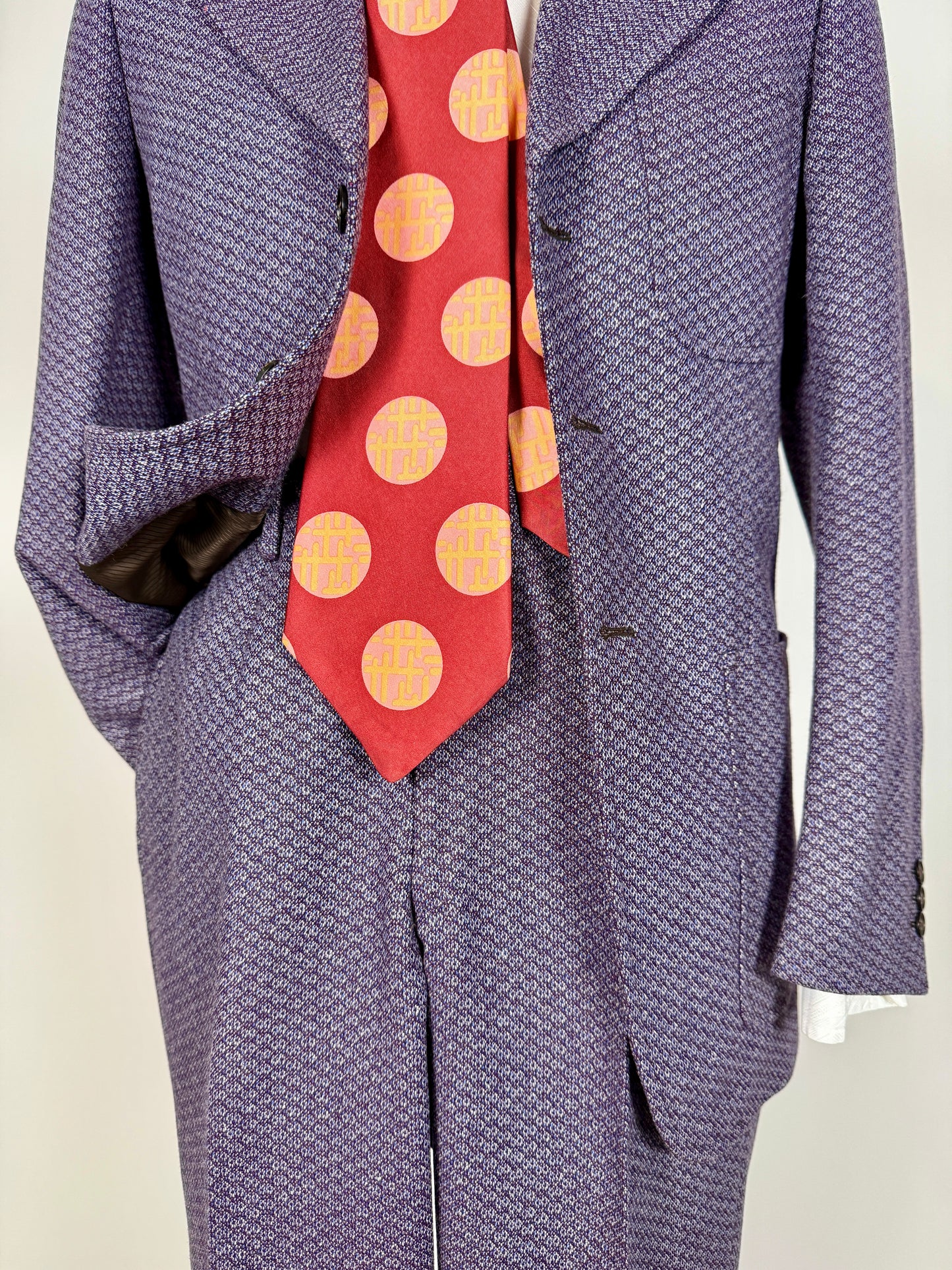 Completo anni ‘70 viola optical - tg. 44