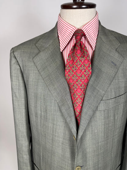 Giacca Kiton fresco lana 14 micron verde salvia - tg. 52/54