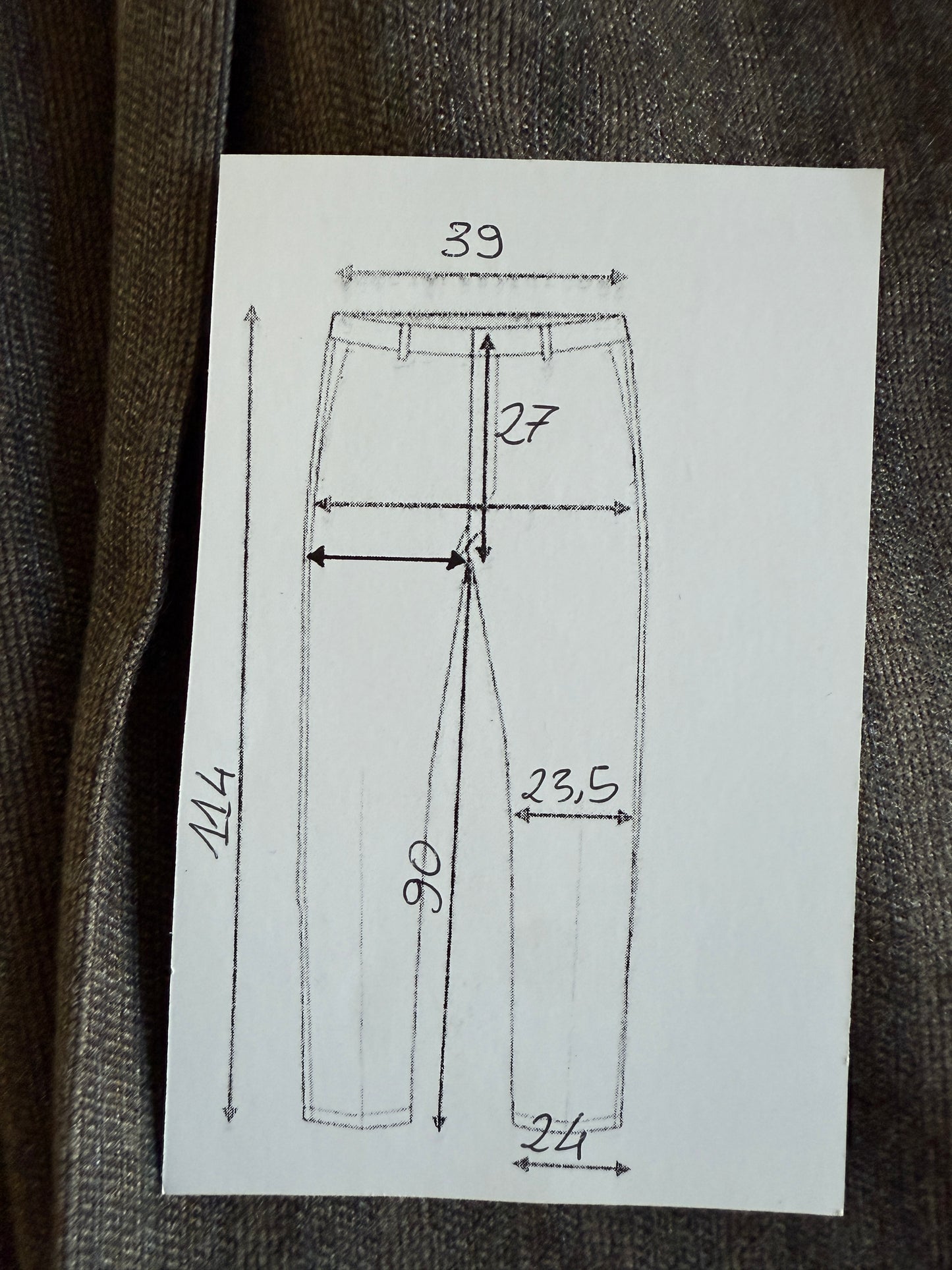 Pantaloni anni ‘70 in flanella marrone-grigio a righe (NOS) - tg. 44