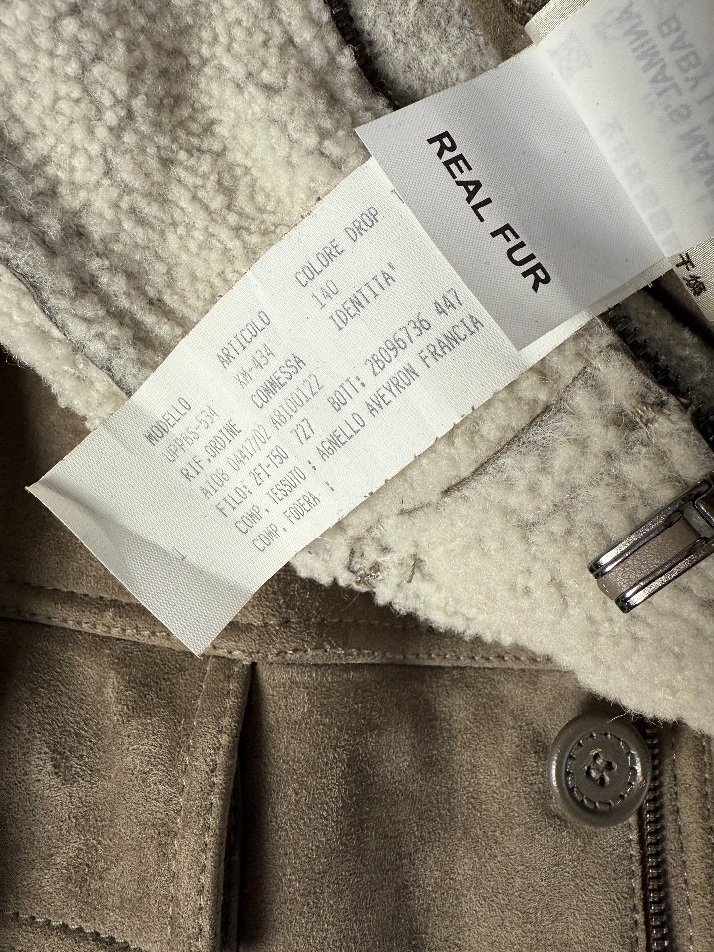 Cappotto shearling agnello Ermenegildo Zegna - tg. 46-48 (M)