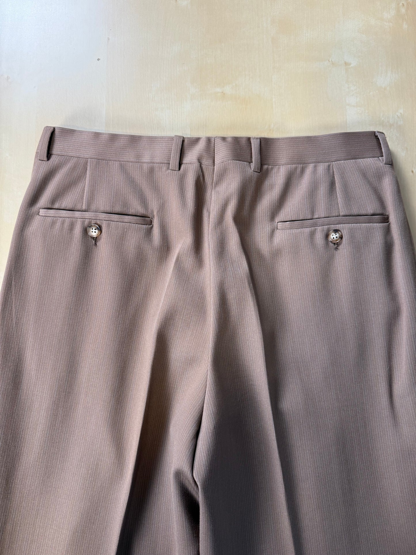 Completo Corneliani anni ‘70 lana pettinata marrone - tg. 48