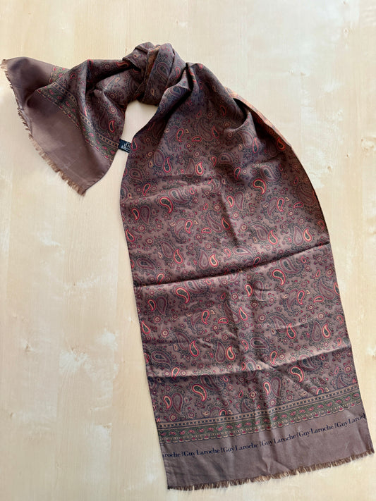 Sciarpa in seta Guy Laroche vintage paisley