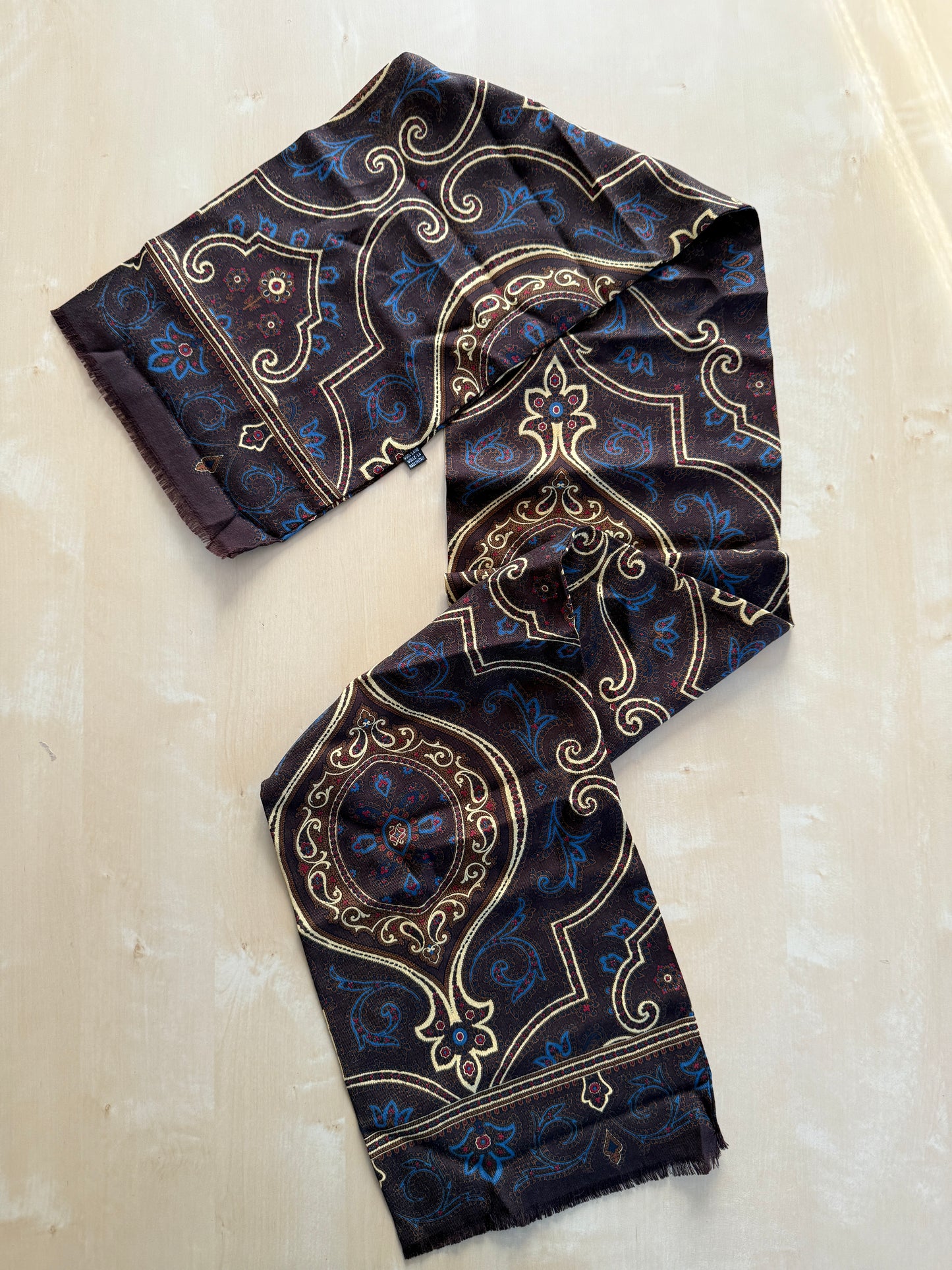 Sciarpa tubolare in flanella di lana paisley