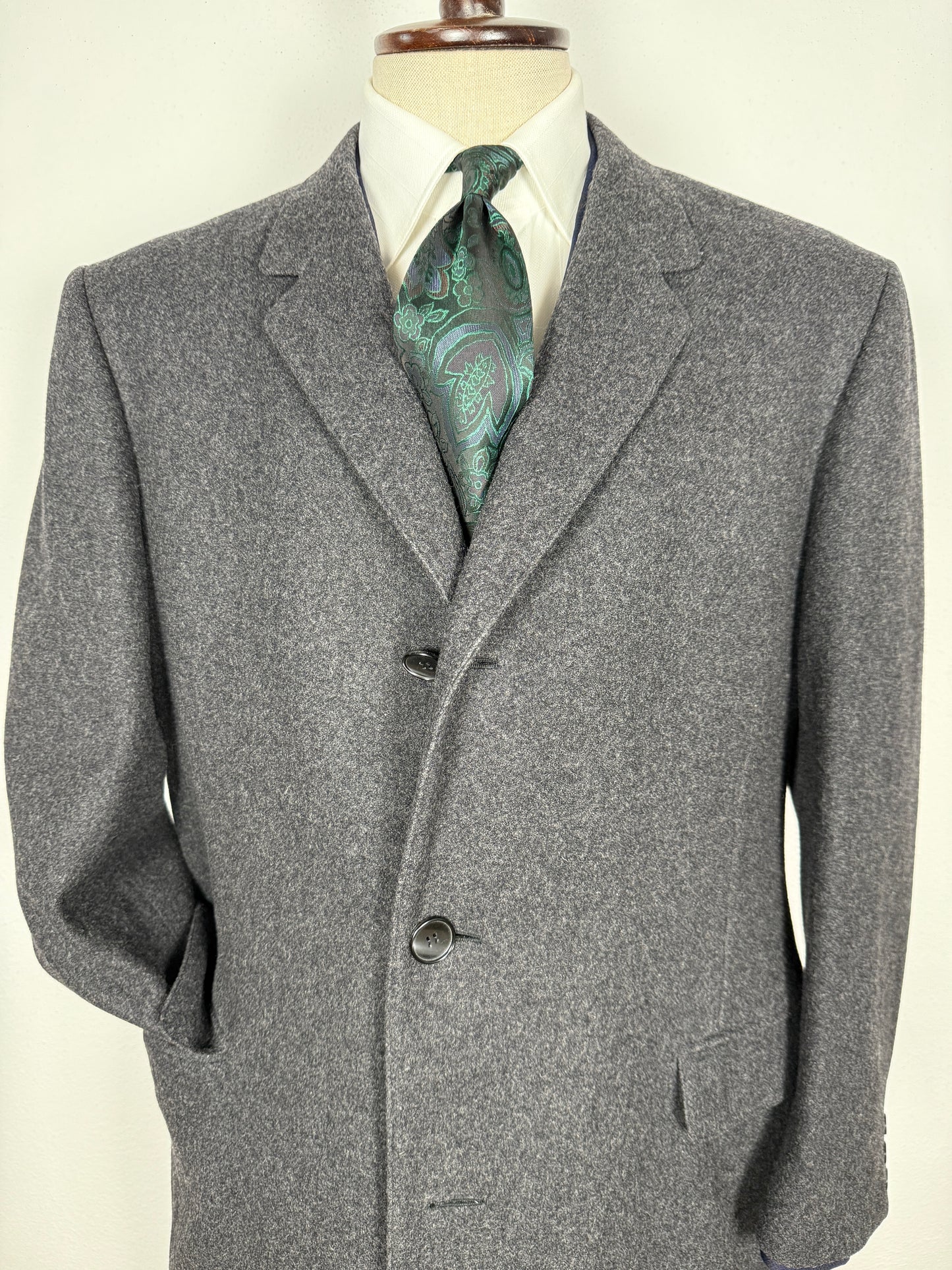 Cappotto anni ‘60 in panno di lana antracite - tg. 50-54