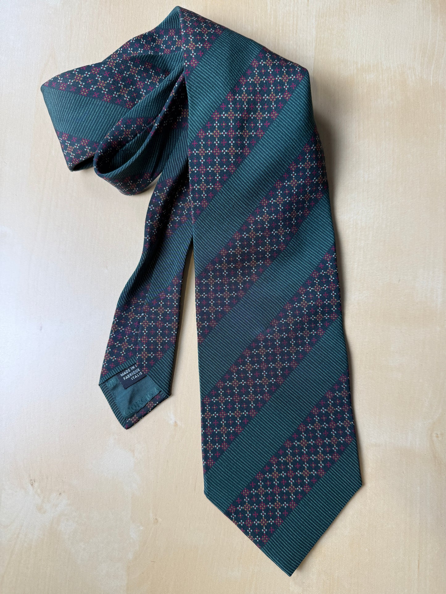 Cravatta Armani righe regimental verde