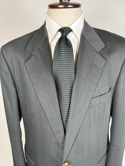 Giacca Yves Saint Laurent anni ‘80 verde petrolio - tg. 52/54