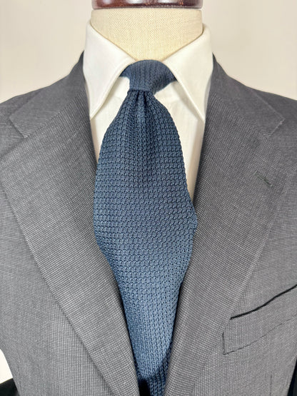 Cravatta Paul & Shark grenadine di seta blu