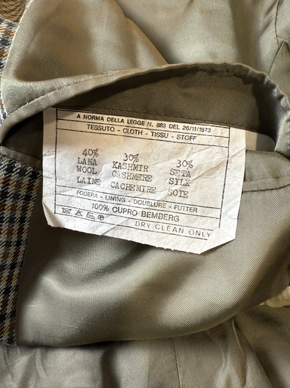 Giacca D’Avenza anni ‘80 check lana cashmere e seta - tg. 48